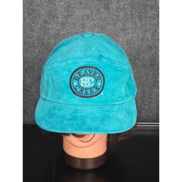 Beaver Creek Other - VTG Turquoise Suede Beaver Creek Baseball Cap Adjustable Ski Country Imports